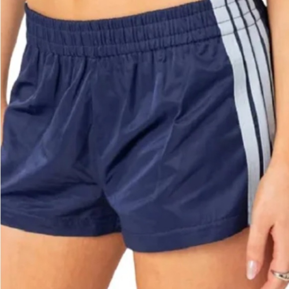Edikted Navy Blue Athletic Shorts